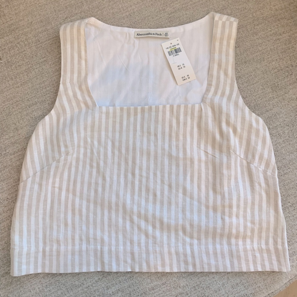 Abercrombie and Fitch Linen Blend Square Neck Top